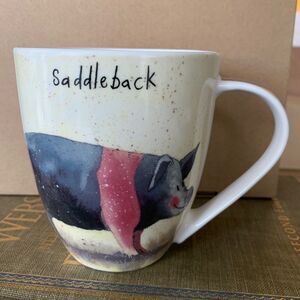 Alex Clark Saddleback Pig Queens of Churchill Tea Coffee Mug NEW